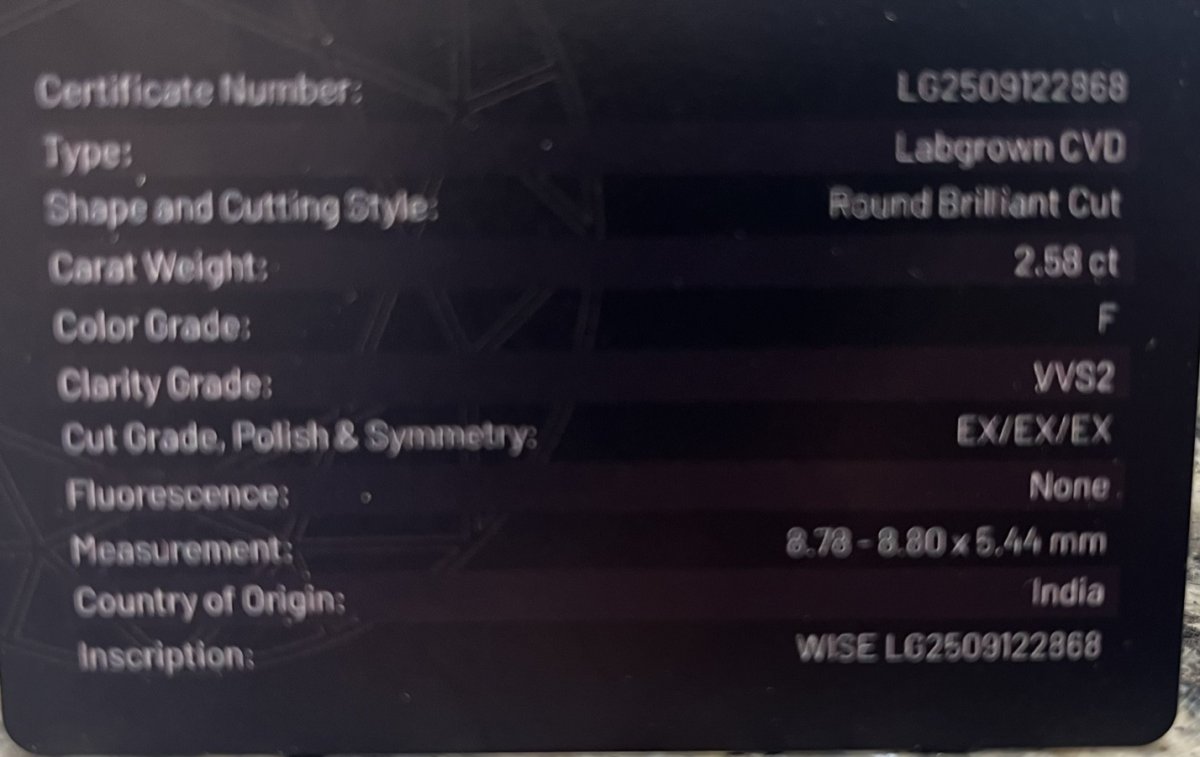 Lab-Grown Gedraaide Solitair ring 2.58crt